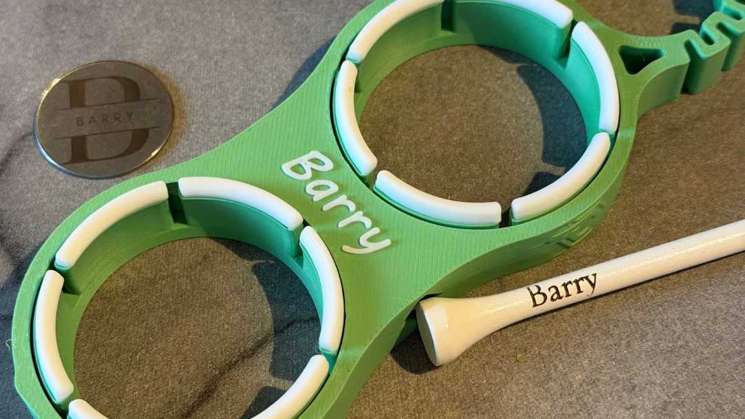 Custom Golf Gift Set – Personalised Ball Holder, Marker & Tees