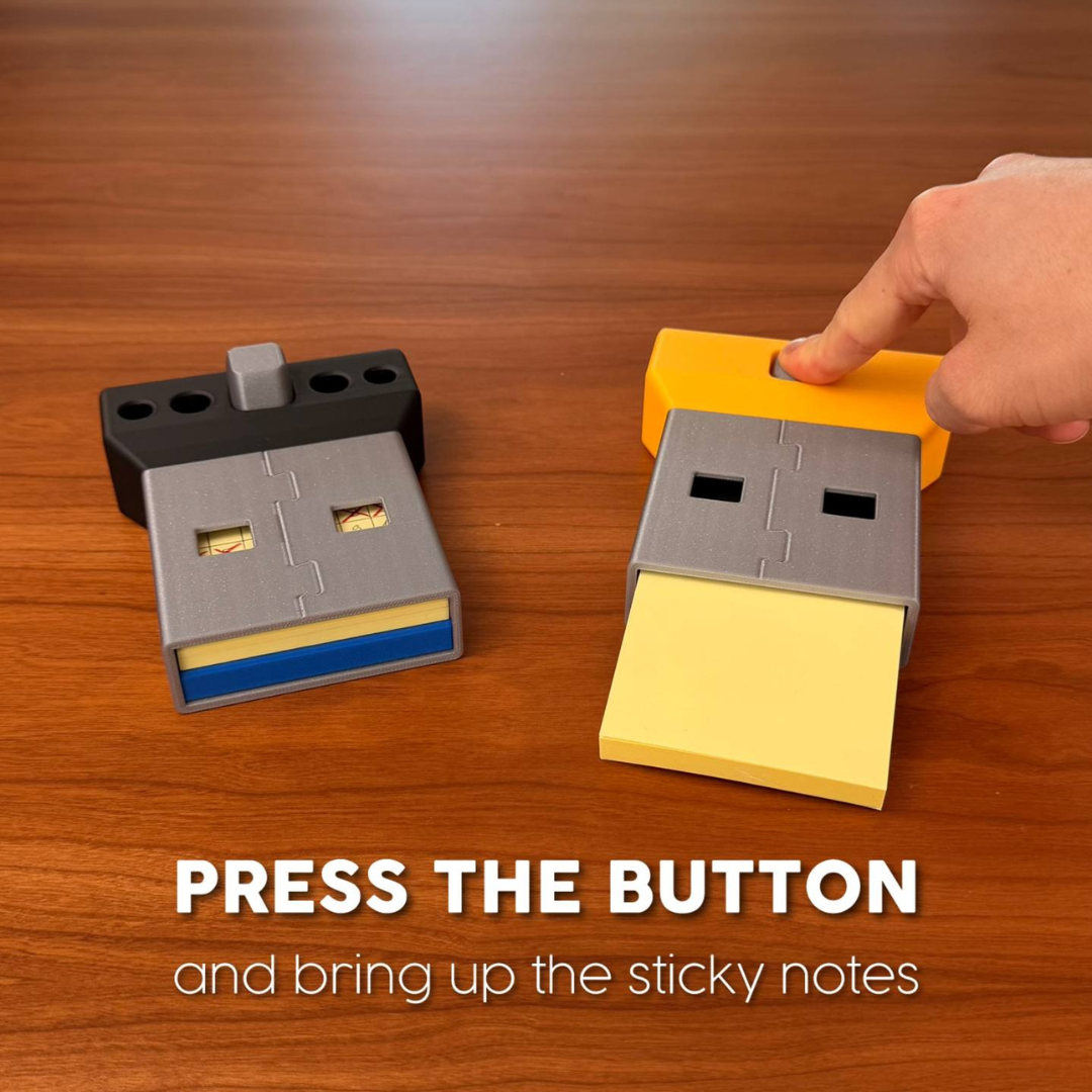 USB Note — Giant USB Sticky Note Holder & Desk Organizer