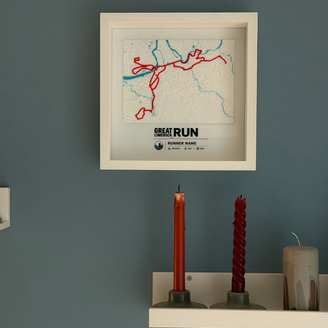 Personalised Marathon Route Frame