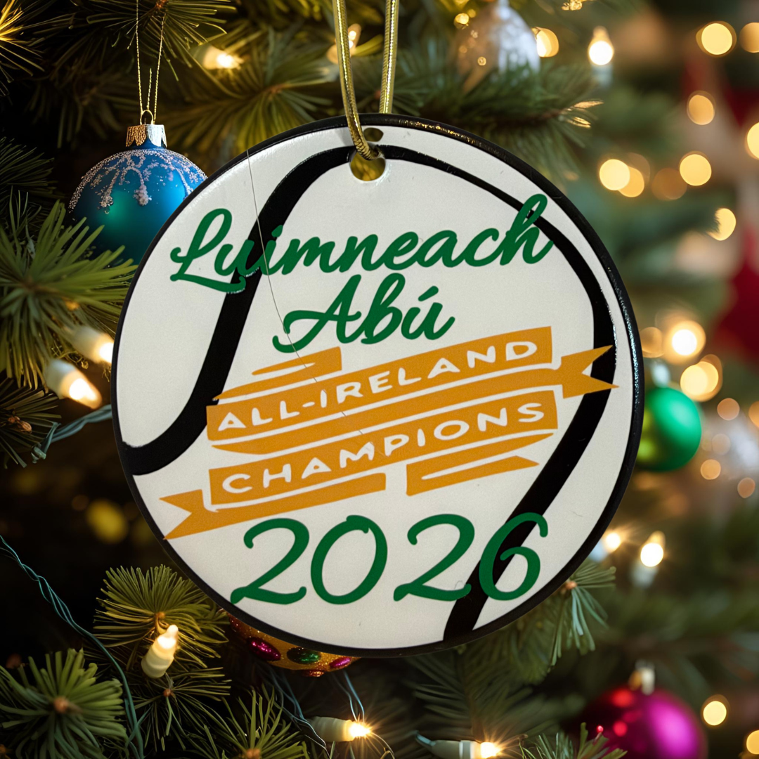 Limerick 2026 All-Ireland Champions Ceramic Christmas Ornament