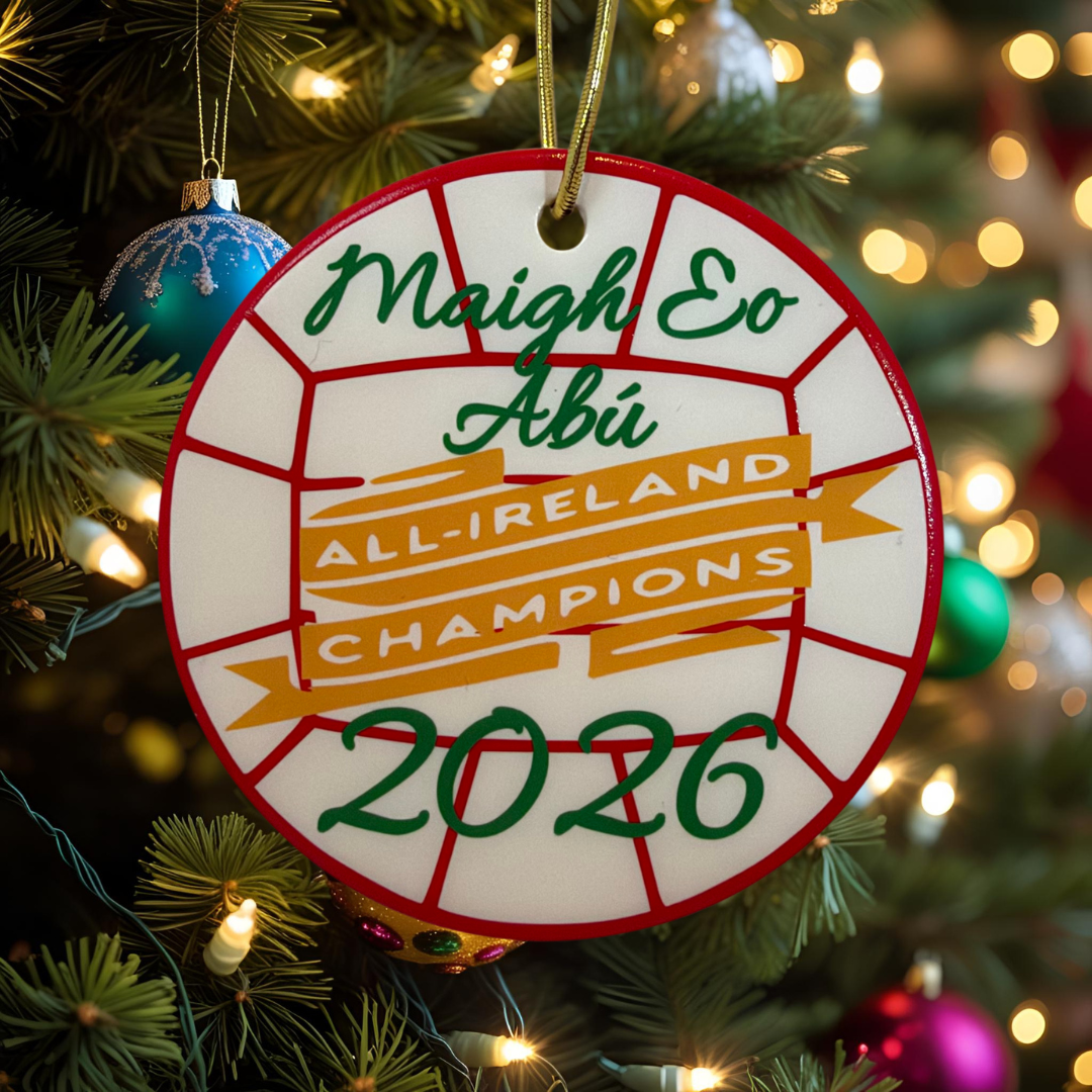 Mayo 2026 All-Ireland Champions Ceramic Christmas Ornament