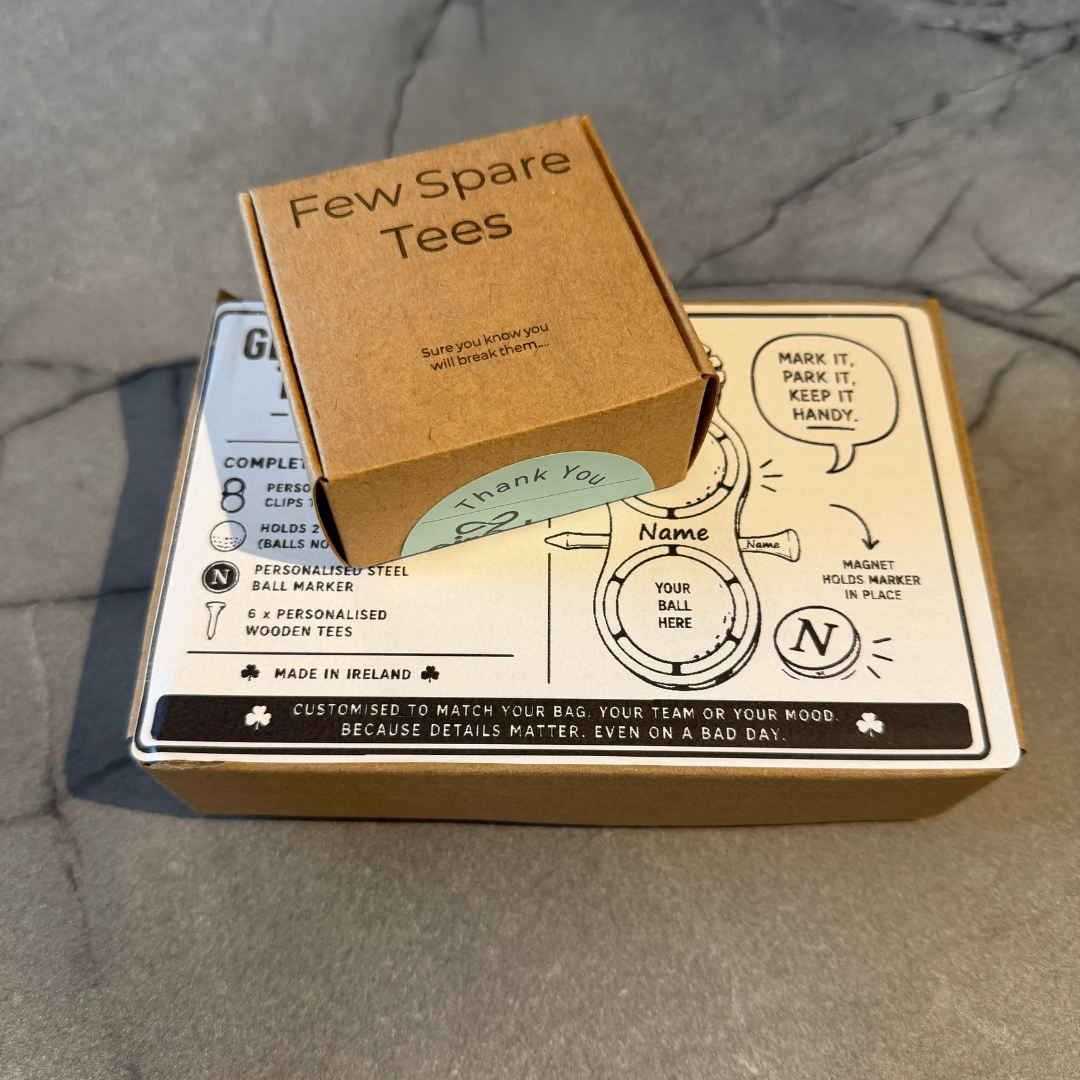 Custom Golf Gift Set – Personalised Ball Holder, Marker & Tees