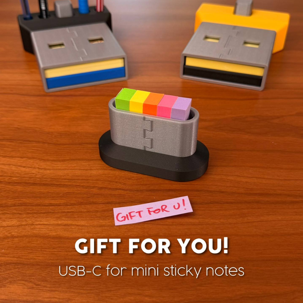 USB Note — Giant USB Sticky Note Holder & Desk Organizer