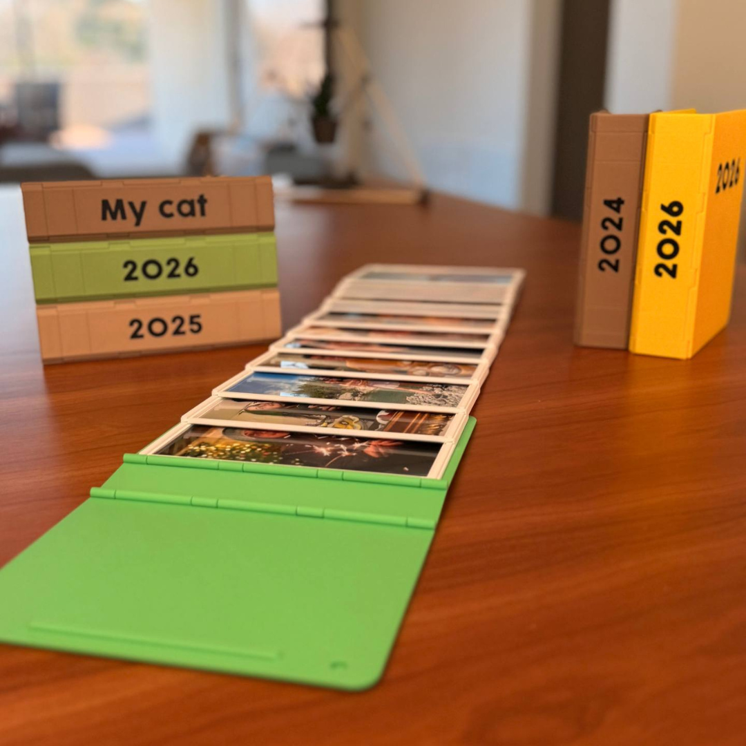 Year in Review Photo Album – Sliding Memory Book (Holds 12 Photos)