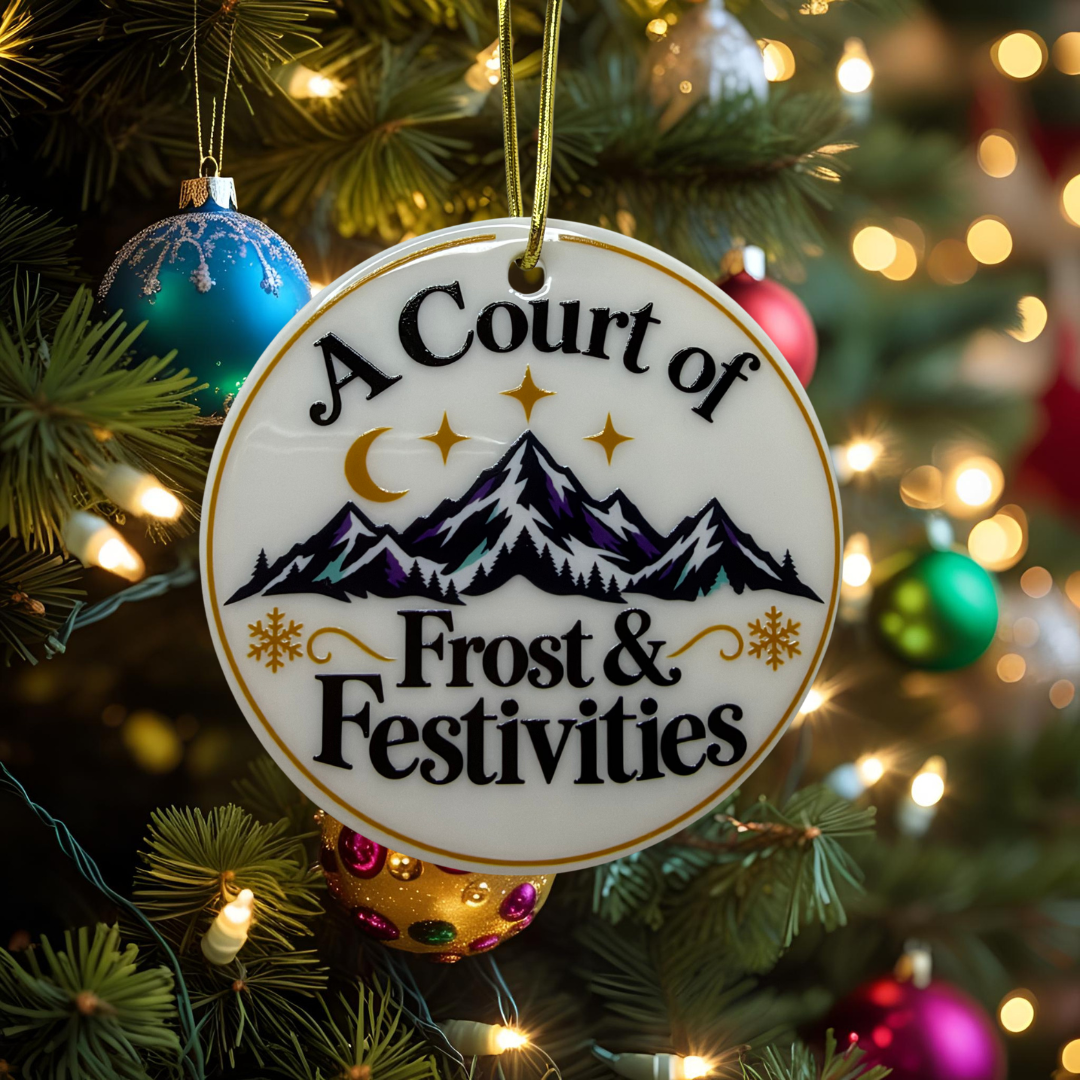 A Court of Frost & Festivities – ACOTAR-Inspired Ceramic Christmas Decoration