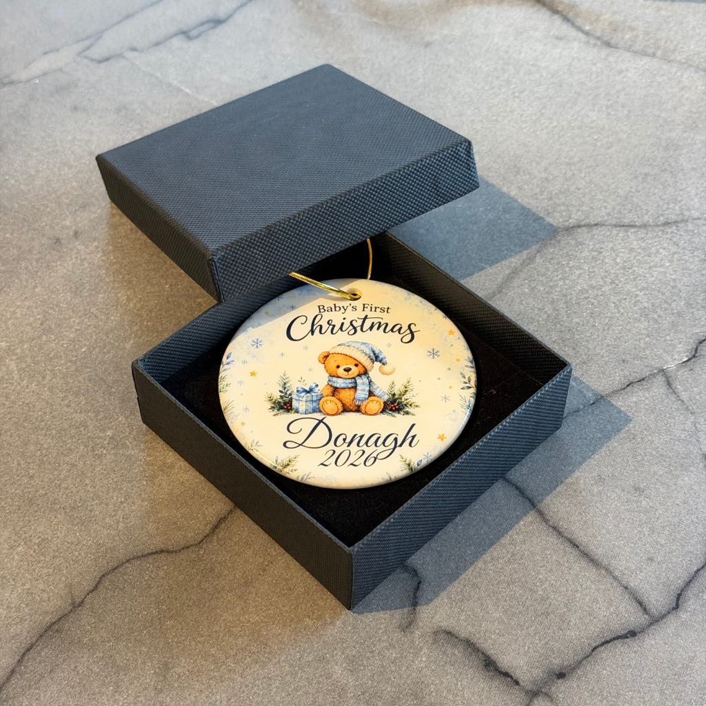Personalised Baby’s First Christmas Ceramic Decoration
