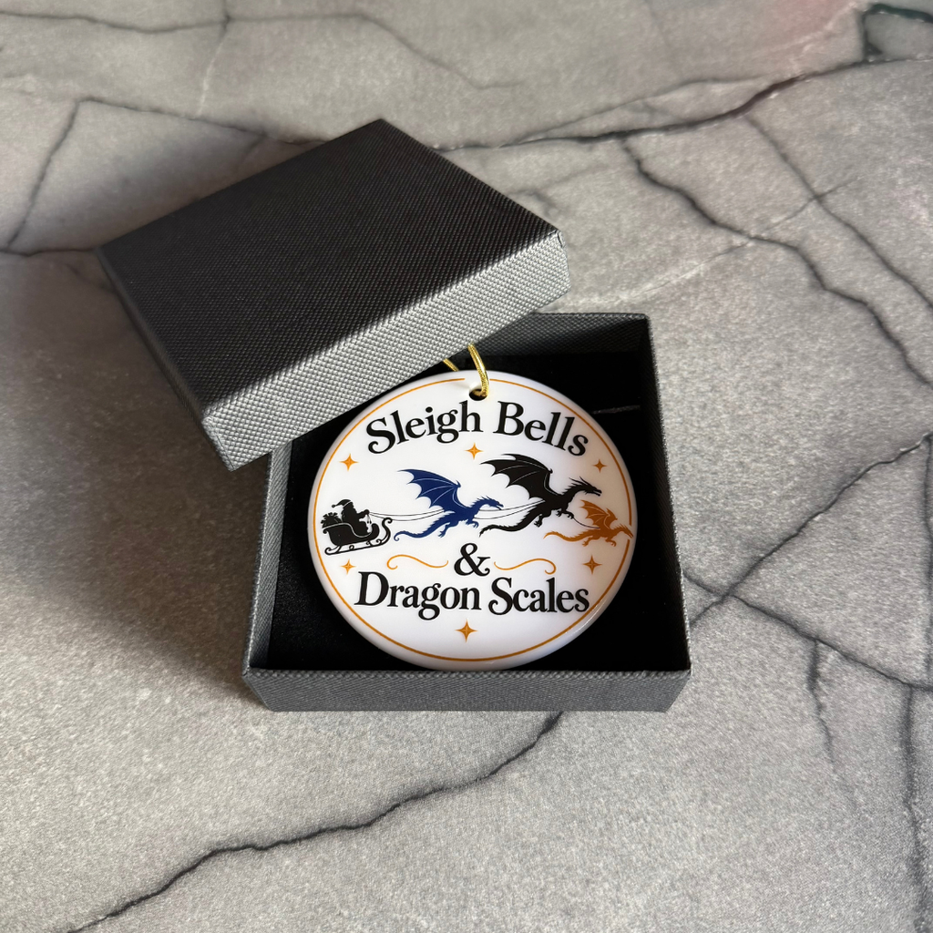 Sleigh Bells & Dragon Scales – Empyrean-Inspired Ceramic Christmas Decoration