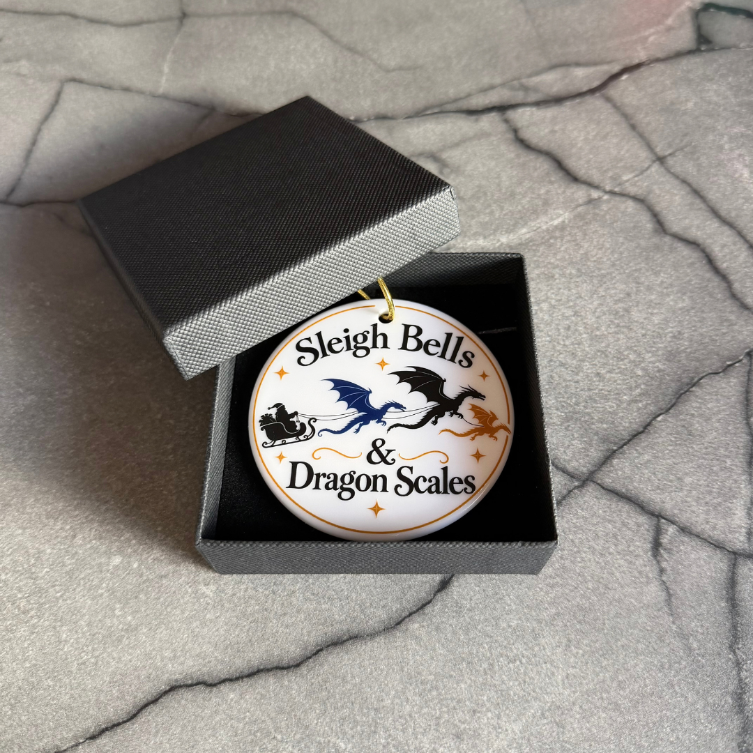 Sleigh Bells & Dragon Scales – Empyrean-Inspired Ceramic Christmas Decoration