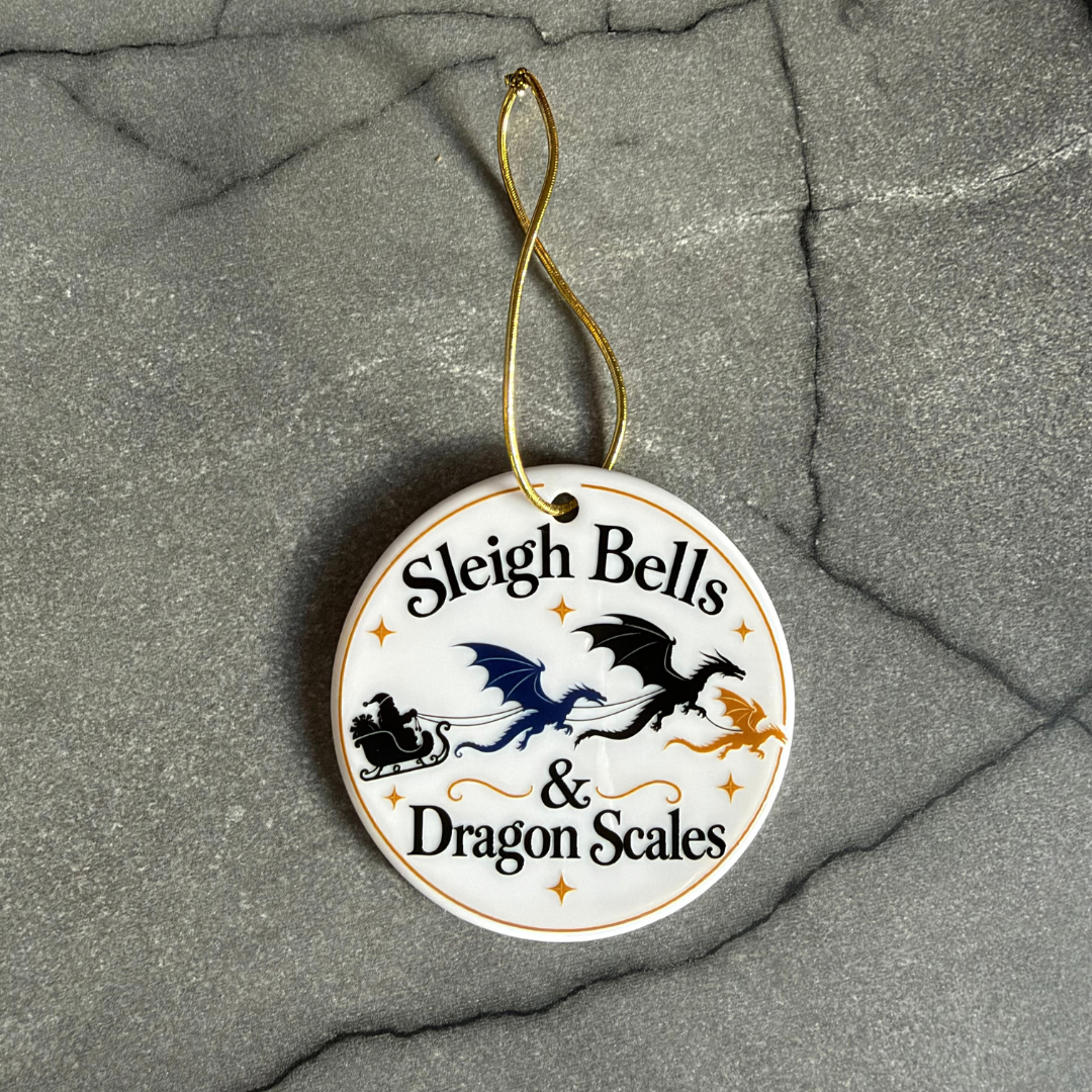 Sleigh Bells & Dragon Scales – Empyrean-Inspired Ceramic Christmas Decoration