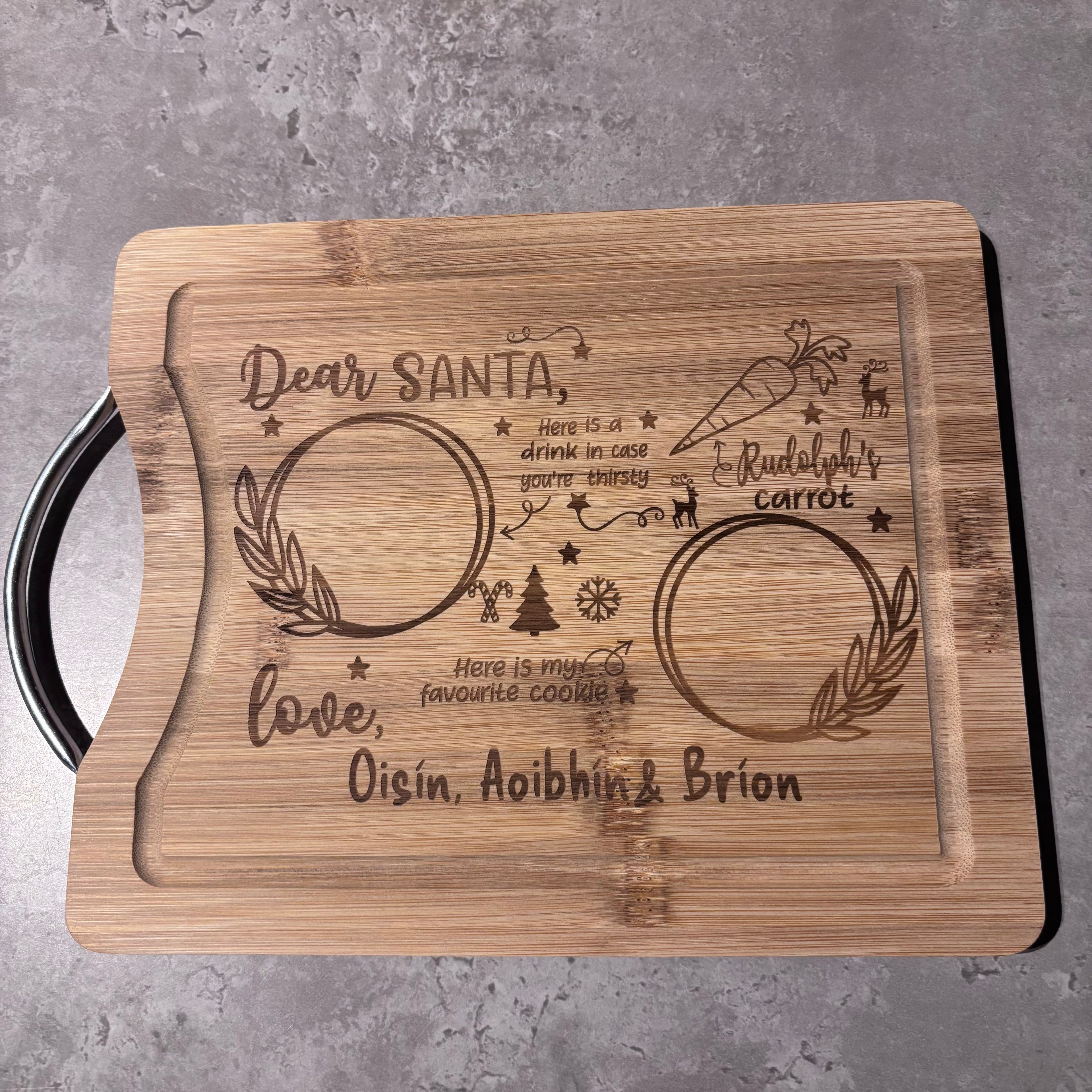 Personalised “Dear Santa” Bamboo Treat Board