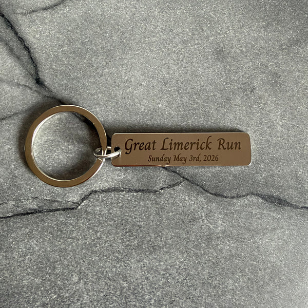 Personalised Marathon / Race Keychain