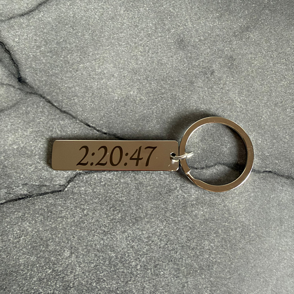 Personalised Marathon / Race Keychain