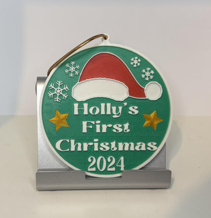 Personalized Baby's First Christmas Ornament