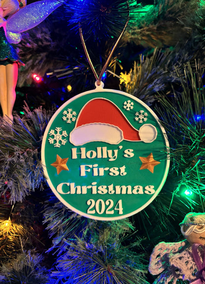 Personalized Baby's First Christmas Ornament